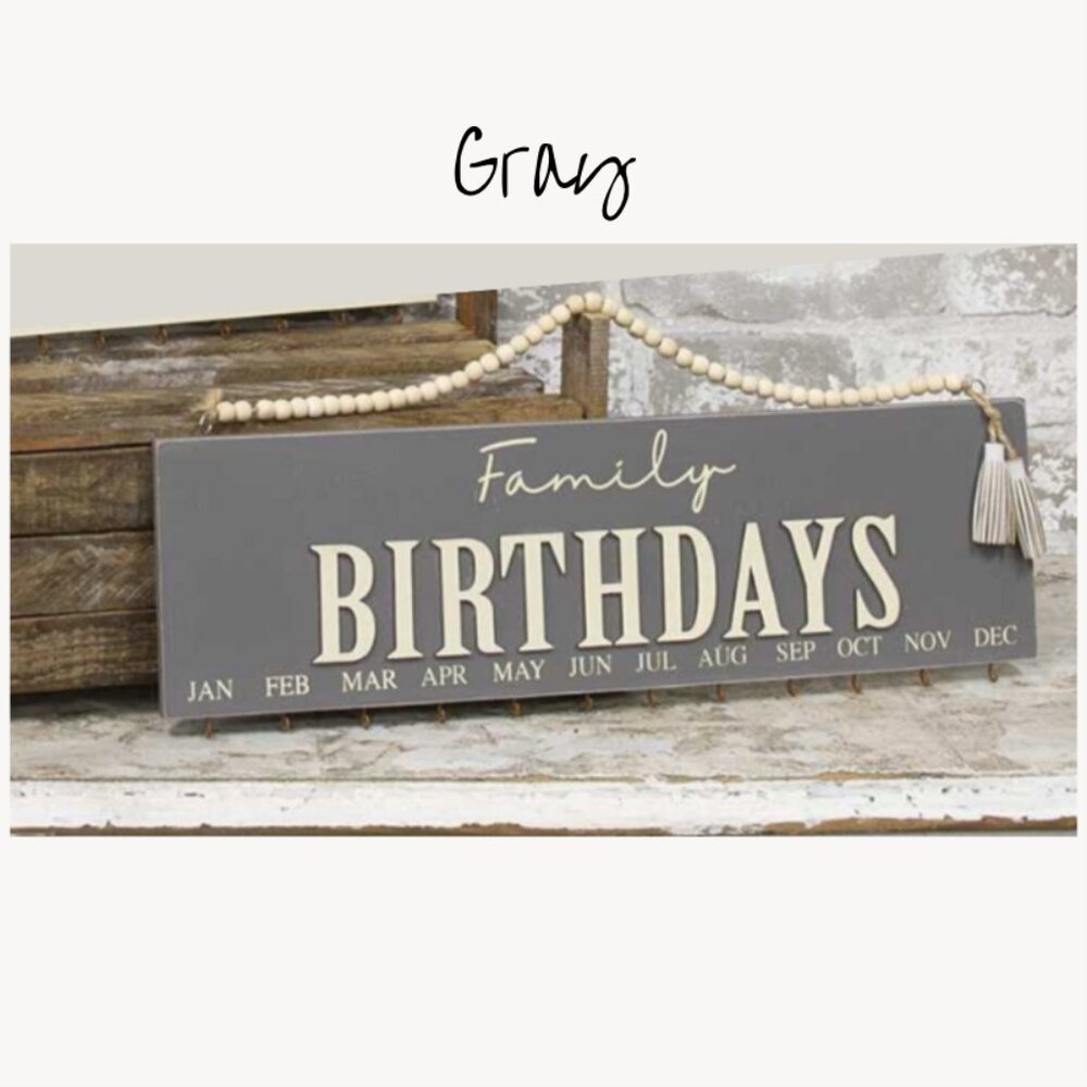 Family Birthday Calendar